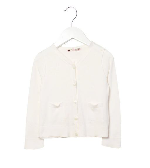 A White Cardigans from Bonpoint in size 3T for girl. (Front View)