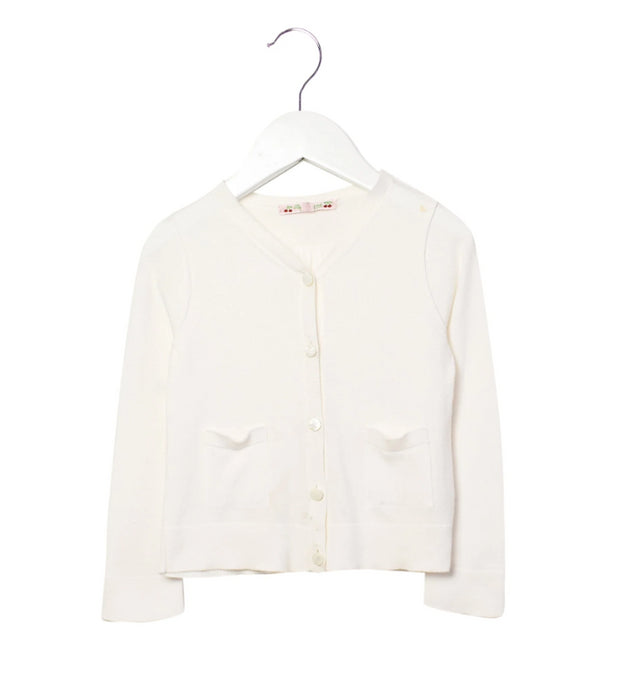 A White Cardigans from Bonpoint in size 3T for girl. (Front View)