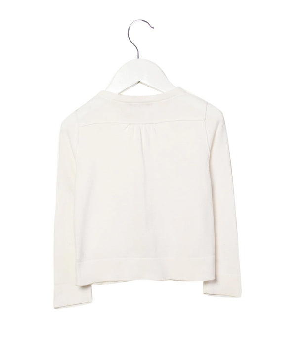 A White Cardigans from Bonpoint in size 3T for girl. (Back View)