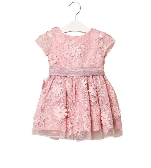 A Pink Short Sleeve Dresses from Harrods in size 6-12M for girl. (Front View)