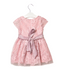 A Pink Short Sleeve Dresses from Harrods in size 6-12M for girl. (Back View)