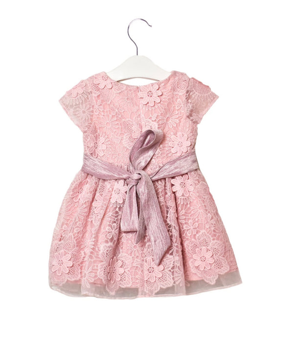 A Pink Short Sleeve Dresses from Harrods in size 6-12M for girl. (Back View)
