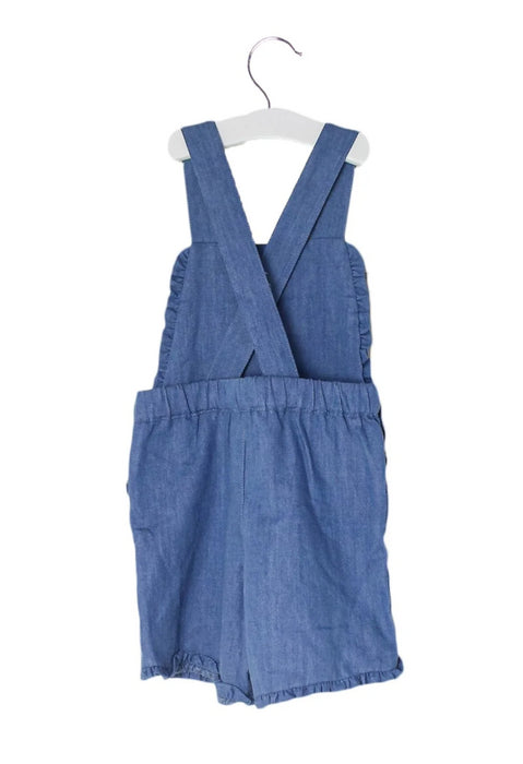 A Blue Overall Shorts from Tartine et Chocolat in size 2T for girl. (Back View)