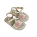 A Grey Sandals from Bonpoint in size 0-3M for girl. (Back View)