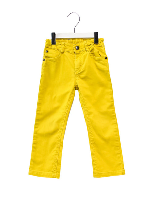 A Yellow Casual Pants from Jacadi in size 3T for girl. (Front View)