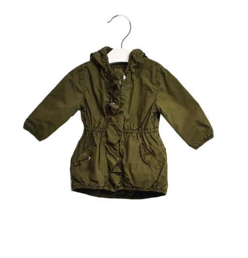 A Green Coats from Diesel in size 3-6M for girl. (Front View)