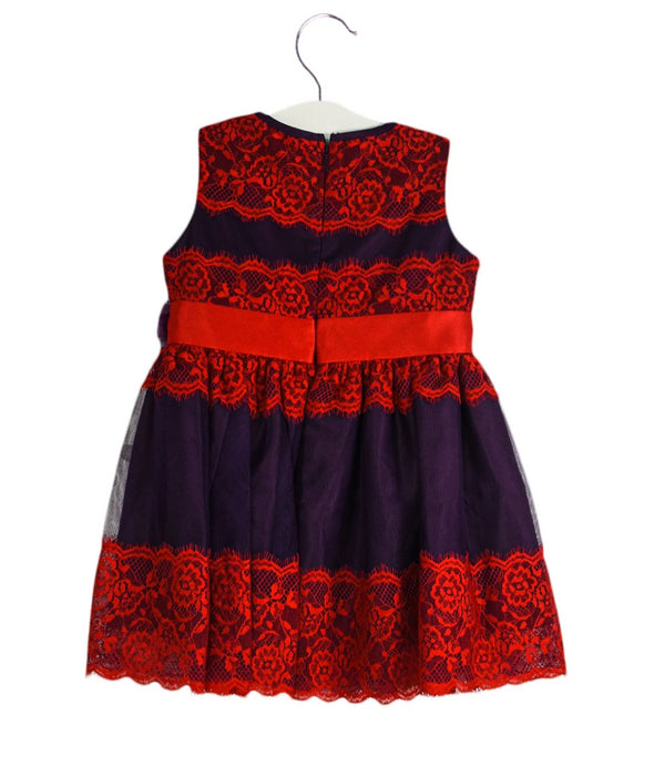 A Purple Sleeveless Dresses from Motion Picture in size 12-18M for girl. (Back View)