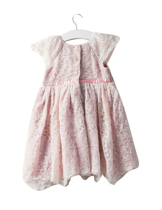 A Pink Short Sleeve Dresses from Monsoon in size 3-6M for girl. (Back View)