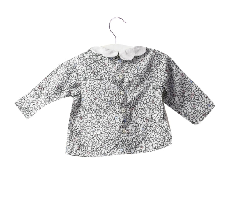 A White Long Sleeve Tops from Jacadi in size 3-6M for girl. (Back View)