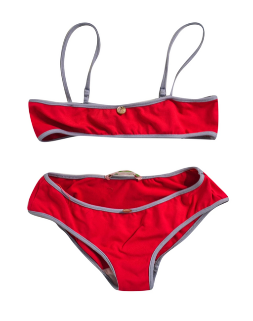 A Grey Bikinis from Bonpoint in size 4T for girl. (Front View)