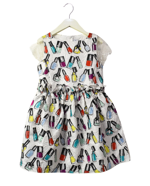 A Multicolour Short Sleeve Dresses from Simonetta in size 6T for girl. (Front View)
