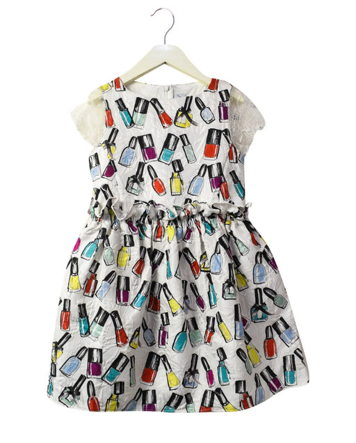 A Multicolour Short Sleeve Dresses from Simonetta in size 6T for girl. (Front View)