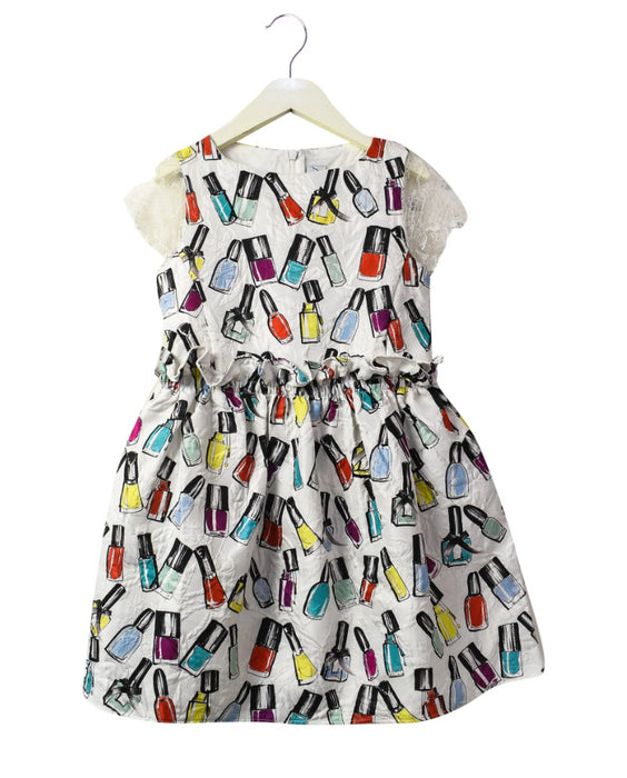A Multicolour Short Sleeve Dresses from Simonetta in size 6T for girl. (Front View)