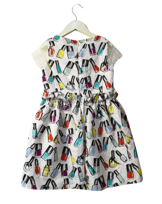 A Multicolour Short Sleeve Dresses from Simonetta in size 6T for girl. (Back View)