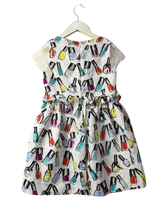 A Multicolour Short Sleeve Dresses from Simonetta in size 6T for girl. (Back View)