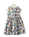 A Multicolour Short Sleeve Dresses from Simonetta in size 6T for girl. (Back View)