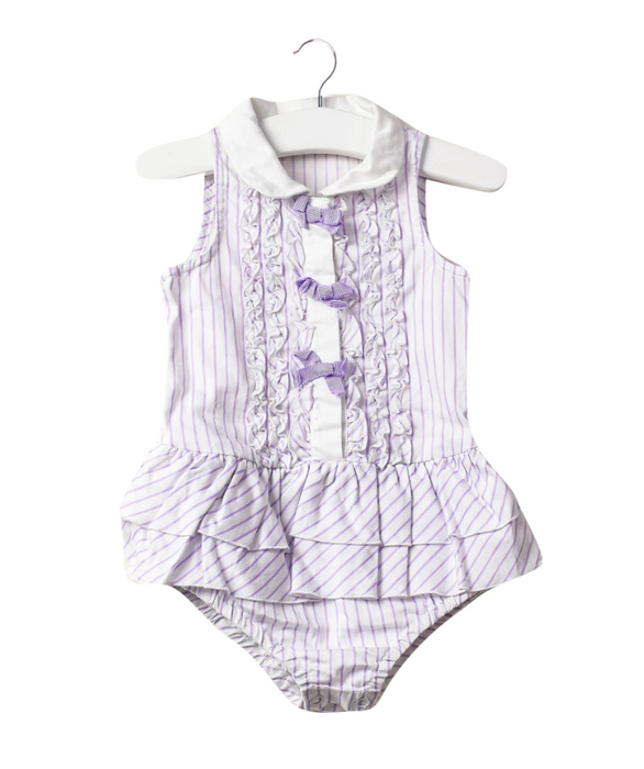 A Purple Bodysuits from Nicholas & Bears in size 3-6M for girl. (Front View)