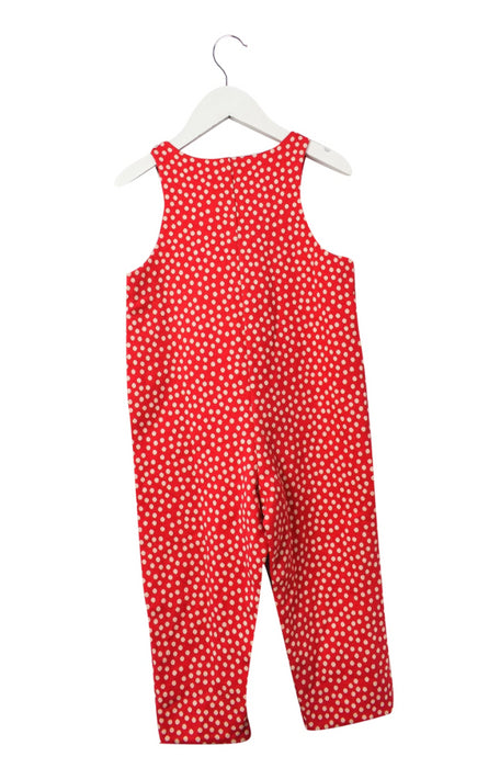 A Red Long Overalls from Rachel Riley in size 2T for girl. (Back View)