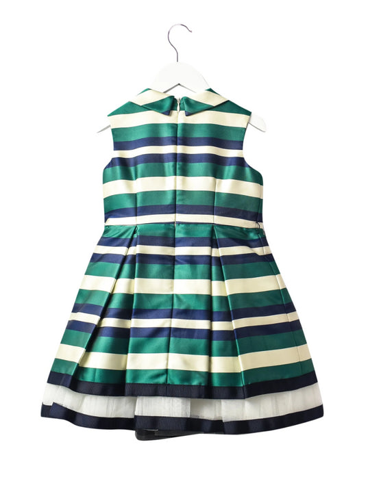 A Green Sleeveless Dresses from Nicholas & Bears in size 4T for girl. (Back View)