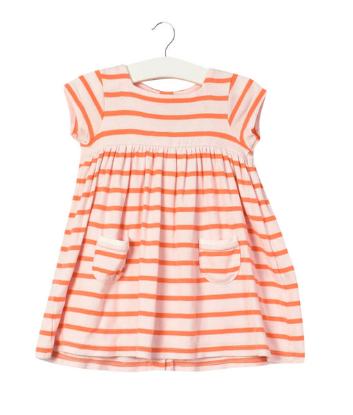 A Pink Short Sleeve Dresses from Petit Bateau in size 6-12M for girl. (Front View)