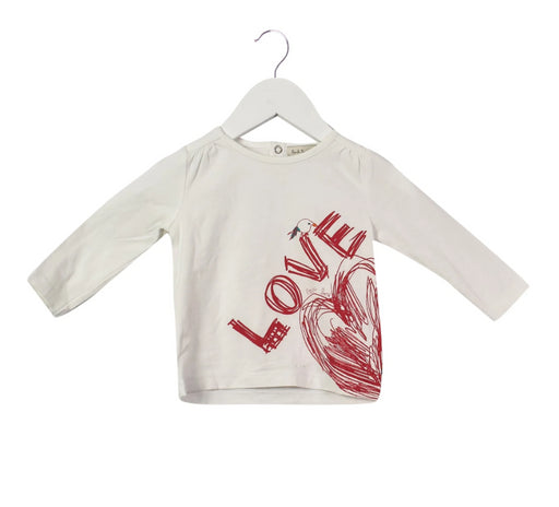 A White Long Sleeve Tops from Paul Smith in size 6-12M for girl. (Front View)