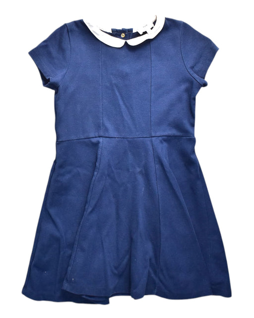 A Blue Short Sleeve Dresses from Cyrillus in size 8Y for girl. (Front View)