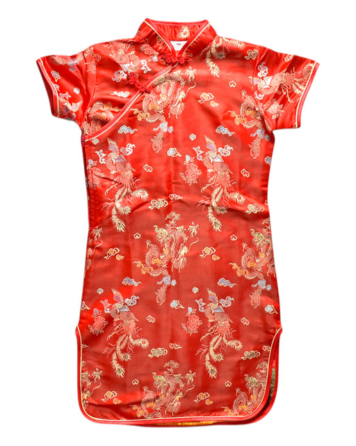 A Red Short Sleeve Dresses from Retykle in size 12Y for girl. (Front View)