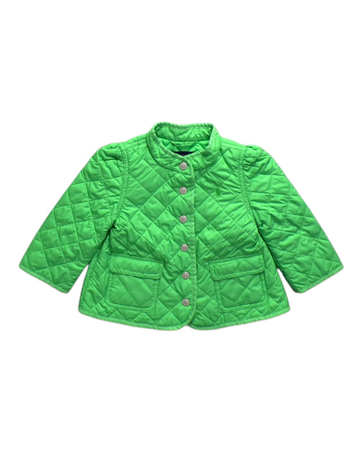 A Green Puffer/Quilted Jackets from Ralph Lauren in size 12-18M for neutral. (Front View)