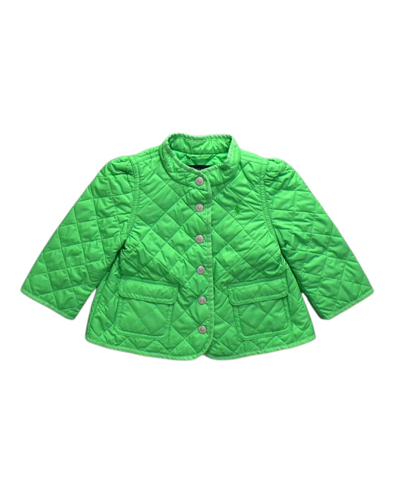 A Green Puffer/Quilted Jackets from Ralph Lauren in size 12-18M for neutral. (Front View)