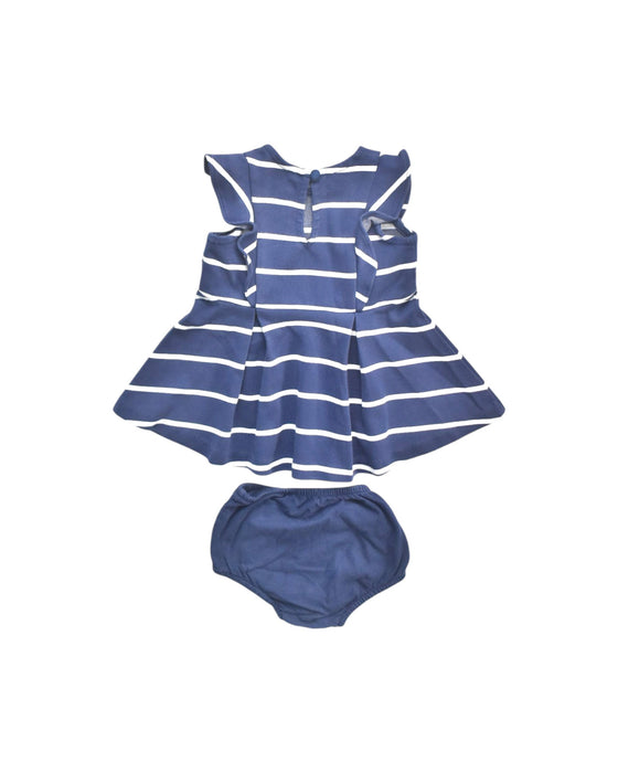 A Navy Dress Sets from Ralph Lauren in size 3-6M for girl. (Back View)