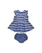 A Navy Dress Sets from Ralph Lauren in size 3-6M for girl. (Back View)