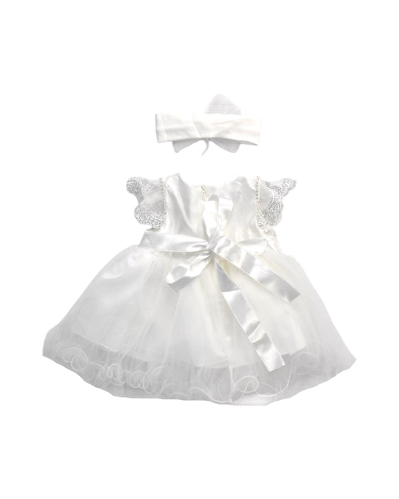 A White Dress Sets from Beau KID in size 0-3M for girl. (Back View)