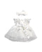 A White Dress Sets from Beau KID in size 0-3M for girl. (Back View)