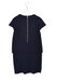 A Navy Short Sleeve Dresses from I Pinco Pallino in size 12Y for girl. (Back View)