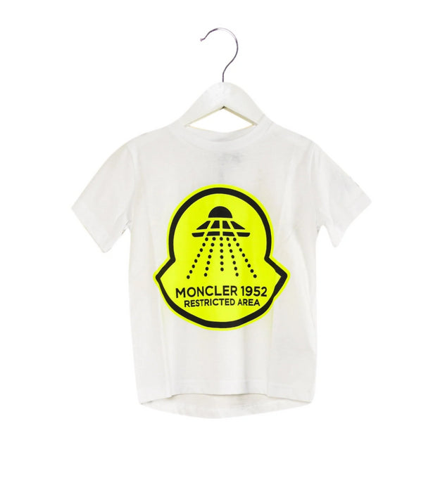 A White Short Sleeve T Shirts from Moncler in size 10Y for boy. (Front View)