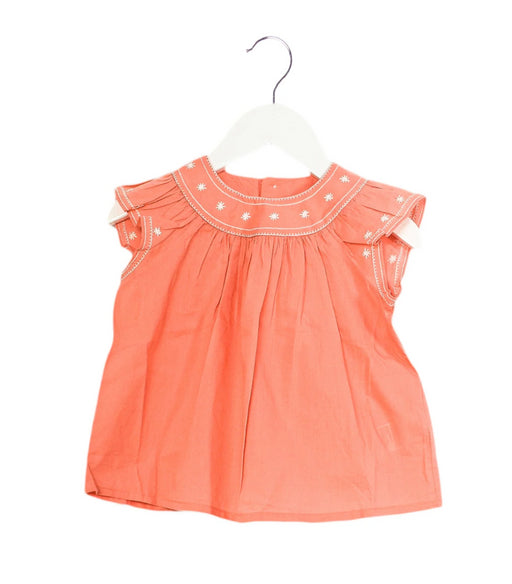 A Orange Short Sleeve Tops from Bonpoint in size 2T for girl. (Front View)