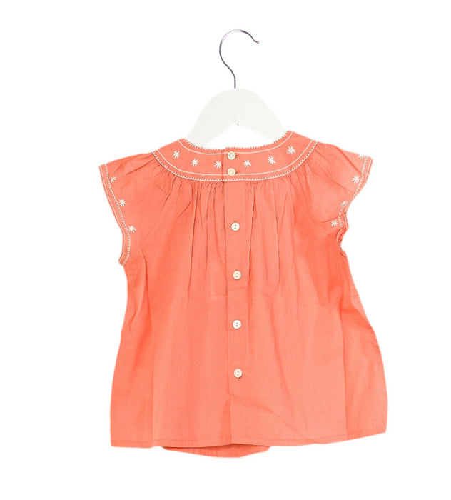 A Orange Short Sleeve Tops from Bonpoint in size 2T for girl. (Back View)
