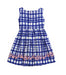 A Blue Sleeveless Dresses from Bonpoint in size 10Y for girl. (Back View)