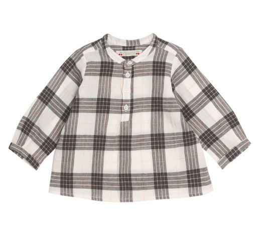 A Brown Long Sleeve Shirts from Bensimon Bonpoint in size 6-12M for boy. (Front View)