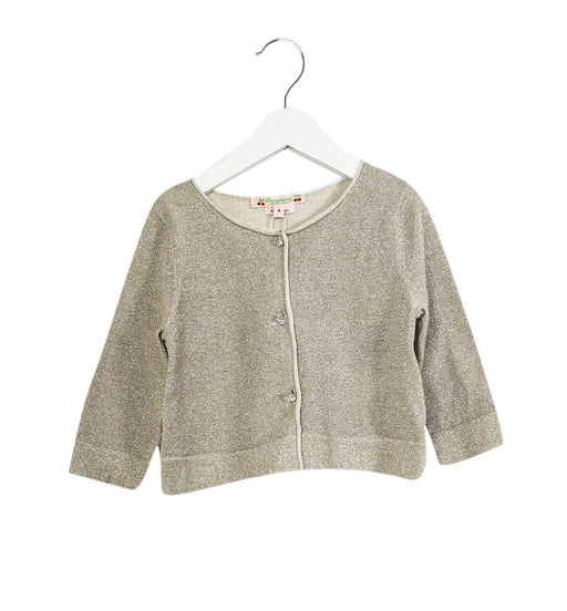 A Silver Cardigans from Bonpoint in size 6T for girl. (Front View)