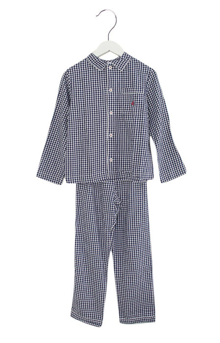 A Navy Pyjama Sets from Petit Bateau in size 10Y for boy. (Front View)