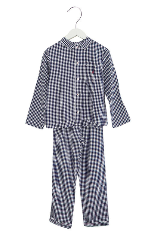 A Navy Pyjama Sets from Petit Bateau in size 10Y for boy. (Front View)
