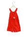 A Red Overall Shorts from Petit Bateau in size 12-18M for boy. (Back View)