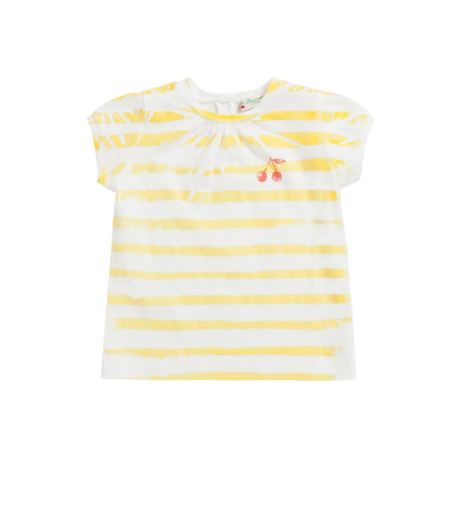 A Yellow Short Sleeve T Shirts from Bonpoint in size 6-12M for girl. (Front View)