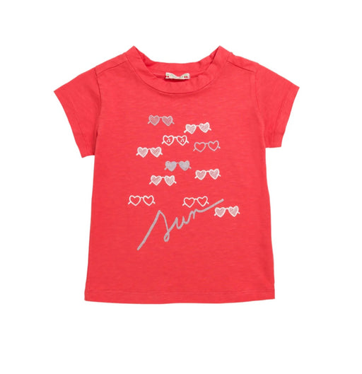 A Red Short Sleeve T Shirts from Bonpoint in size 4T for girl. (Front View)