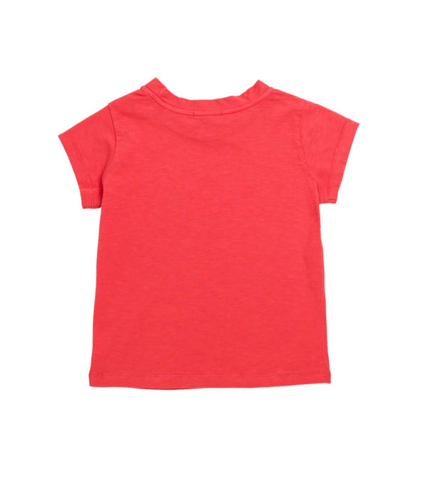 A Red Short Sleeve T Shirts from Bonpoint in size 4T for girl. (Back View)