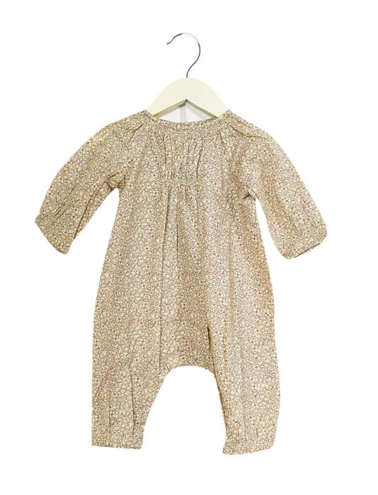 A Pink Long Sleeve Jumpsuits from Bonpoint in size 0-3M for girl. (Front View)