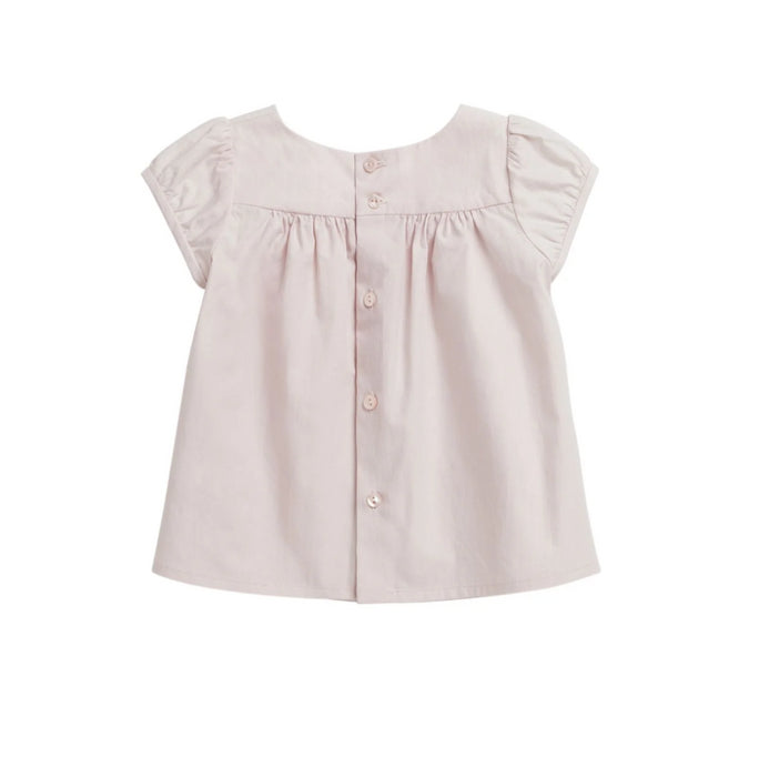 A Pink Short Sleeve Tops from Bonpoint in size 2T for girl. (Back View)