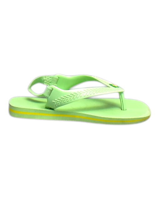 A Green Flip Flops from Havaianas in size 5T for neutral. (Front View)
