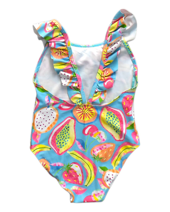 A Blue Swimsuits from Mayoral in size 5T for neutral. (Back View)